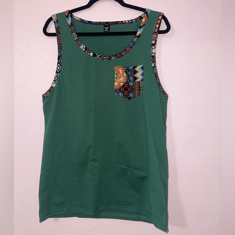 Men’s Green Frocket Tank Top